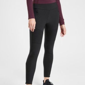 Athleta Headlands Hybrid Moto Tight Black 0 / XS